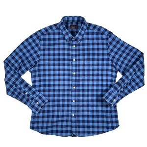 UNTUCKit Flannel Shirt Mens XL Blue Plaid Button Up Long Sleeve Cotton
